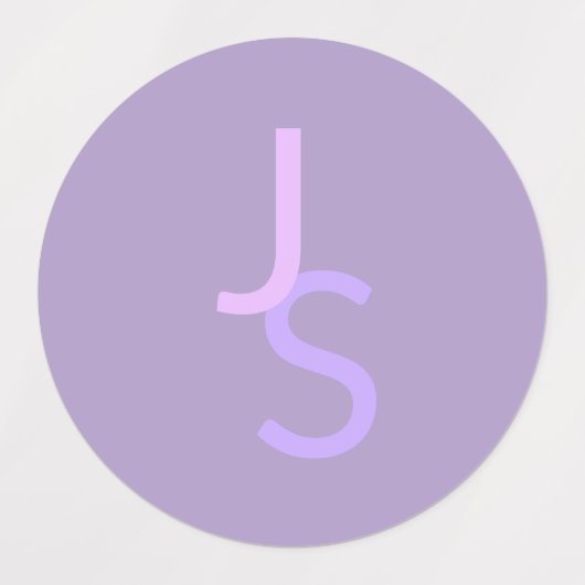 Moderne overlappende monografische Initialen | Paa Labels (Design 1)