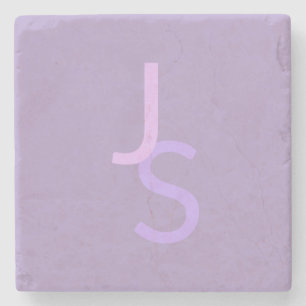 Moderne overlappende monografische Initialen   Paa Stenen Onderzetter