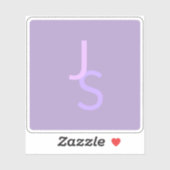 Moderne overlappende monografische Initialen | Paa Sticker (Vel)