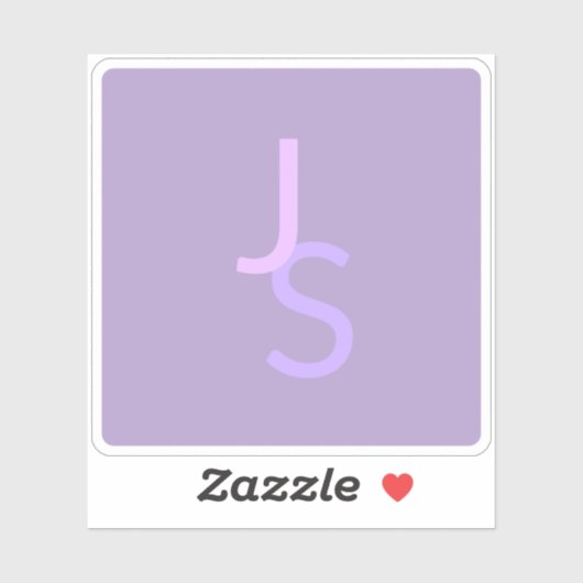 Moderne overlappende monografische Initialen | Paa Sticker (Vel)