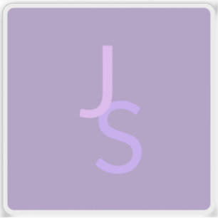 Moderne overlappende monografische Initialen   Paa Sticker