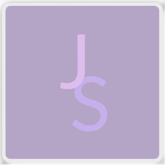 Moderne overlappende monografische Initialen | Paa Sticker (Voorkant)