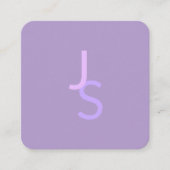 Moderne overlappende monografische Initialen | Paa Vierkante Visitekaartje (Voorkant)