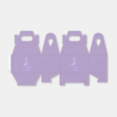 Moderne Overlappende Monogram Beginletters | Paars Bedankdoosjes (Uitgevouwen)