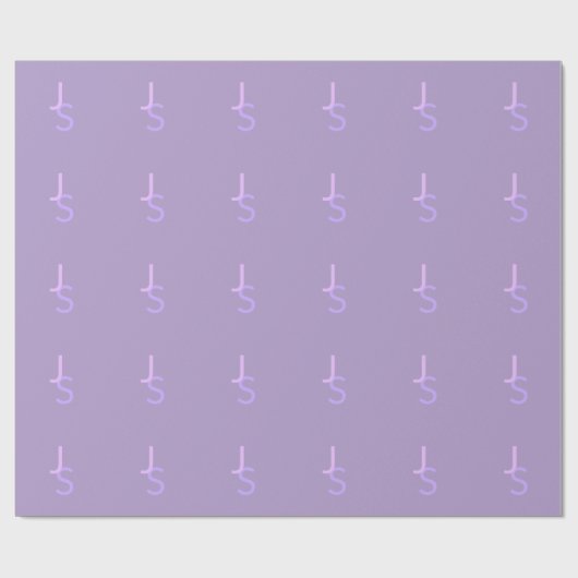 Moderne Overlappende Monogram Beginletters | Paars Cadeaupapier (Vlak)