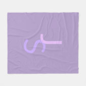 Moderne Overlappende Monogram Beginletters | Paars Fleece Deken (Voorkant (Horizontaal))