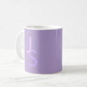 Moderne Overlappende Monogram Beginletters | Paars Koffiemok (Voorkant links)