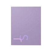 Moderne Overlappende Monogram Beginletters | Paars Notitieblok (Linkerzijde)