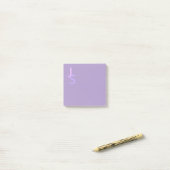 Moderne Overlappende Monogram Beginletters | Paars Post-it® Notes (Op bureau)