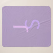 Moderne Overlappende Monogram Beginletters | Paars Sherpa Deken (Voorkant (horizontaal))