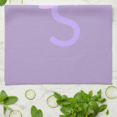 Moderne Overlappende Monogram Beginletters | Paars Theedoek (Gevouwen)
