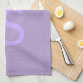 Moderne Overlappende Monogram Beginletters | Paars Theedoek (Quarter Fold)