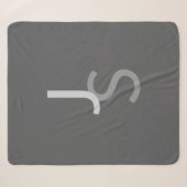 Moderne Overlappende Monogram Eerste Letters | Gri Sherpa Deken (Voorkant (horizontaal))