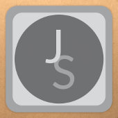 Moderne Overlappende Monogram Eerste Letters | Gri Vierkante Sticker