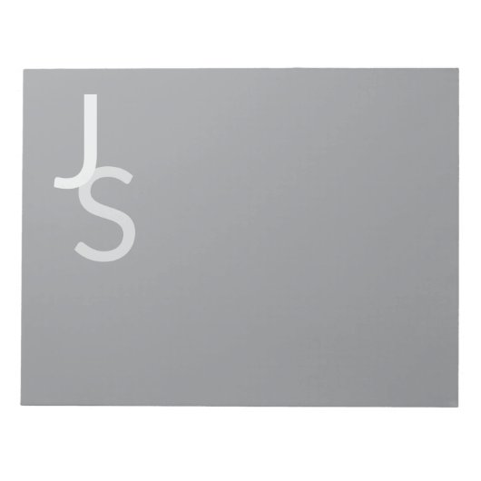 Moderne Overlappende Monogram Initiaal Letters | G Notitieblok (Voorkant)