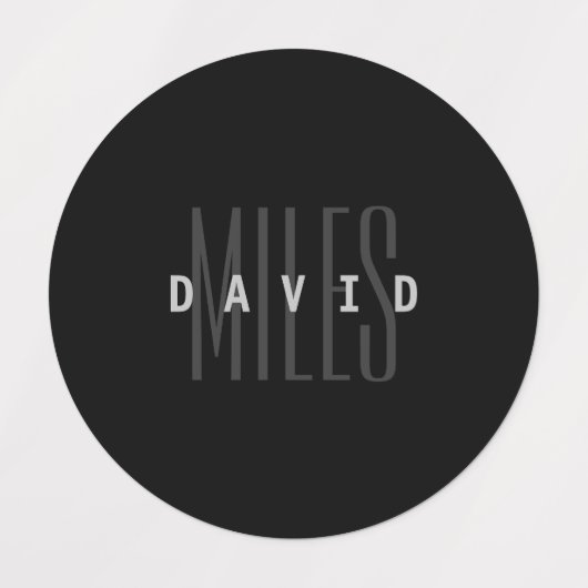 Moderne Overlappende Naam & Achternaam Labels (Design 1)