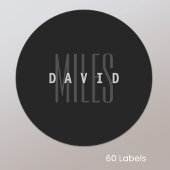 Moderne Overlappende Naam & Achternaam Labels