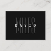 Moderne overlappende naam en achternaam informatiekaartje (Voorkant)