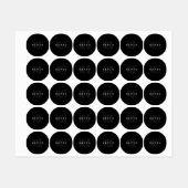 Moderne overlappende naam en achternaam labels (Vel)
