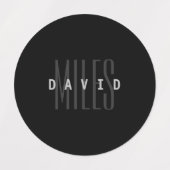 Moderne overlappende naam en achternaam labels (Design 1)