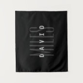 Moderne overlappende naam en achternaam wandkleed (Voorkant)