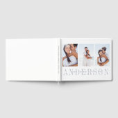 Moderne Overlay | Drie Foto's Bruiloft Gastenboek (Volledig)