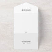 Moderne overlay foto bruiloft aanpassen all in one uitnodiging (Buitenkant)