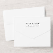 Moderne overlay foto bruiloft aanpassen all in one uitnodiging (Achterkant)