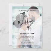 Moderne overlay foto bruiloft aanpassen kaart (Voorkant)