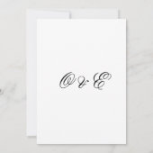 Moderne overlay foto bruiloft aanpassen kaart (Achterkant)