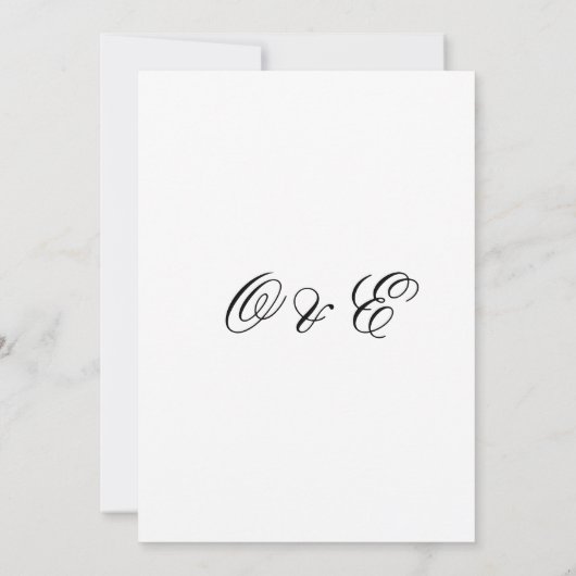 Moderne overlay foto bruiloft Bewaar de datum (Achterkant)