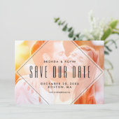 Moderne overlay | Foto Opslaan Datum bekendmaking Save The Date (Staand voorkant)