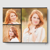 Moderne Overlay Fotocollage Afstuderen Gastenboek (Achterkant)