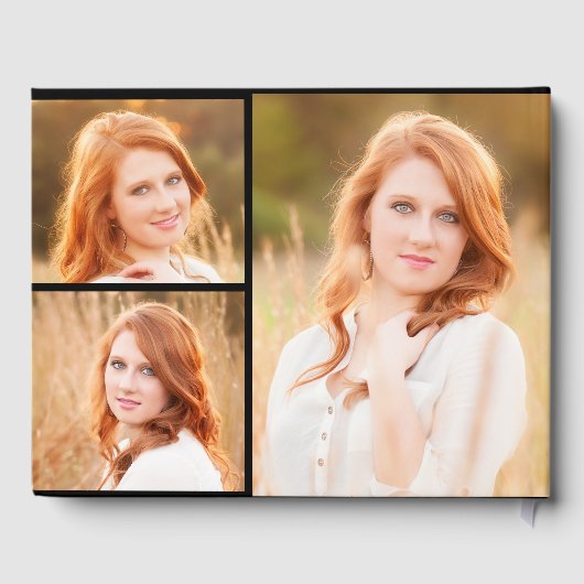 Moderne Overlay Fotocollage Afstuderen Gastenboek (Achterkant)