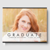 Moderne Overlay Fotocollage Afstuderen Gastenboek (Voorkant)
