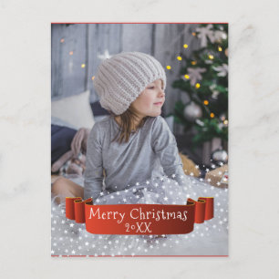 Moderne overlay kerstfoto's voor Merry Feestdagenkaart