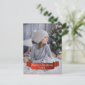 Moderne overlay kerstfoto's voor Merry Feestdagenkaart (Staand voorkant)