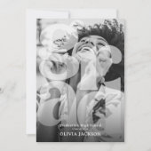 Moderne Overlay Lettering AFSTUDEERDER Foto Afstud Aankondiging (Voorkant)