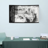 Moderne Overlay Lettering AFSTUDEERDER Foto Afstud Spandoek (Beurs)