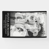 Moderne Overlay Lettering AFSTUDEERDER Foto Afstud Spandoek (Horizontaal)