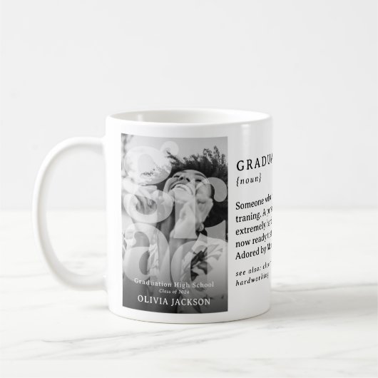 Moderne Overlay Lettering Foto AFSTUDEERDER Defini Koffiemok (Links)