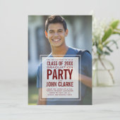 Moderne Overlay Mannelijke Fotogradatie Partij Kaart (Staand voorkant)