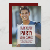 Moderne Overlay Mannelijke Fotogradatie Partij Kaart (Voorkant / Achterkant)