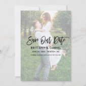 Moderne overlay penseel penseel opslaan onze datum save the date (Voorkant)