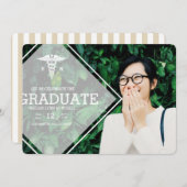 Moderne overlay | RN Graduation Party Photo Kaart (Voorkant / Achterkant)