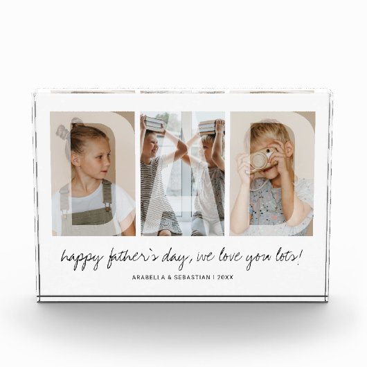 Moderne overlay vader familie fotoblokken (Voorkant)