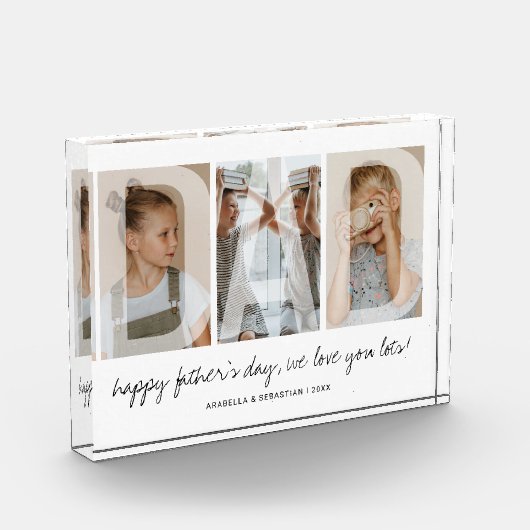 Moderne overlay vader familie fotoblokken (Links)