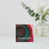 moderne overlay-wittekstfotograaf vierkante visitekaartje (Staand voorkant)