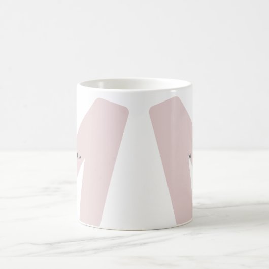 Moderne, overmaatse monogrammen Initiaal & naam Koffiemok (Center)