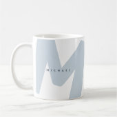 Moderne, overmaatse monogrammen Initiaal & naam Koffiemok (Links)